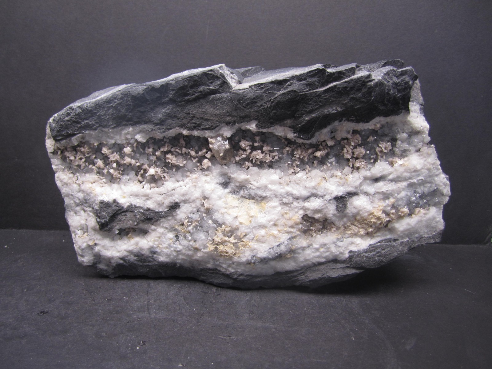 Dolomite and Calcite Crystal Cluster with Quartz,  Oak Hall Quarry, PA #32