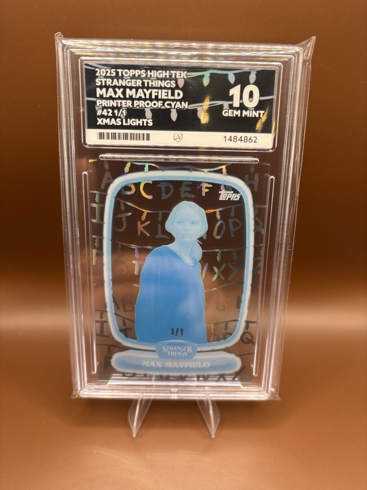 2025 Topps High Tek Stranger Things Max Mayfield Printer Propf Cyan 1/1