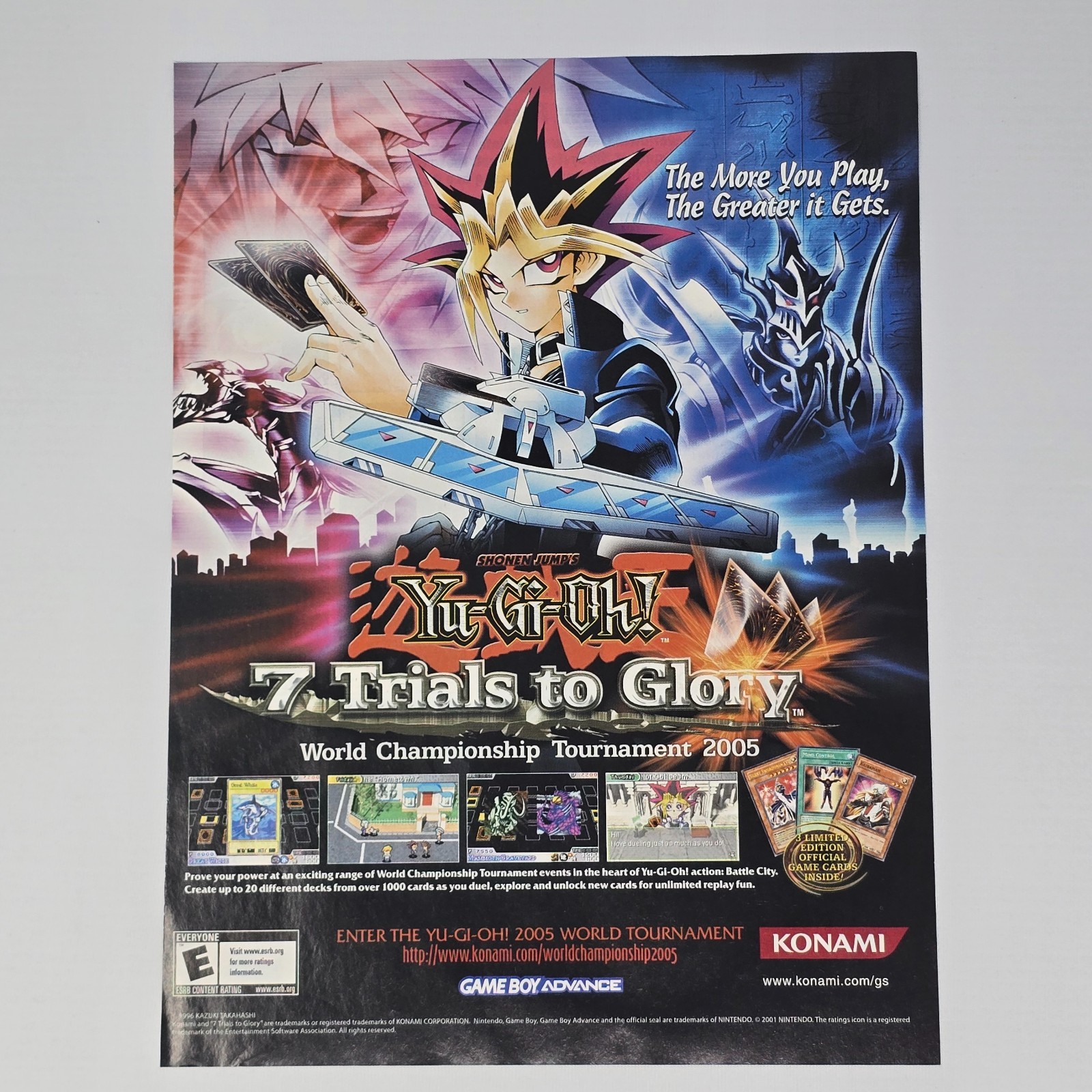 Yu-Gi-Oh 7 Trials To Glory Game Boy Advance Greater Print Ad/Poster
