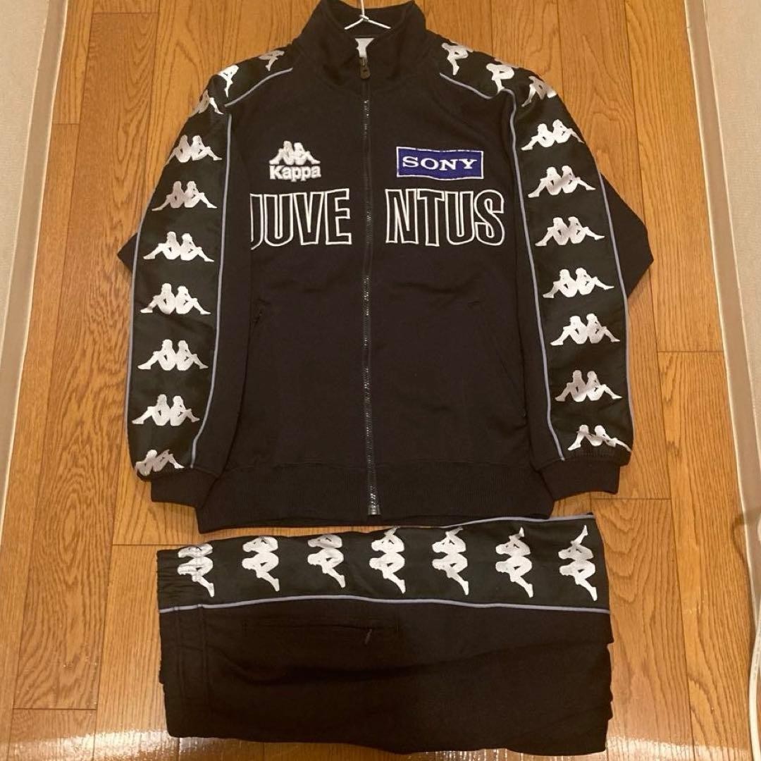 Vintage 1997-98 Juventus Kappa SONY Tracksuit Jacket Pants Set Size O XL
