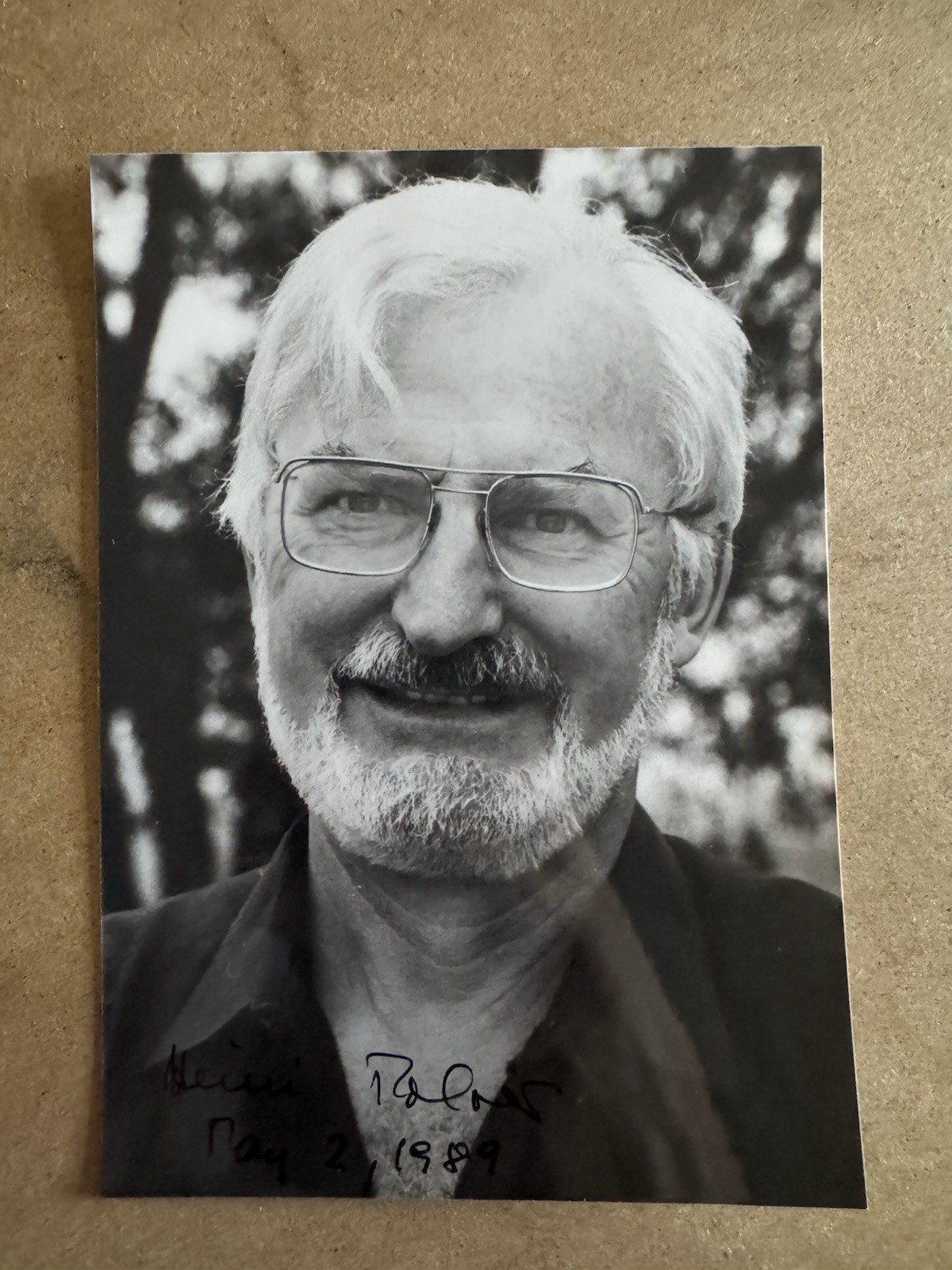 Heinrich Rohrer Autographed SIGNED Photo Swiss 1986 Nobel Prize Winner Died 2013