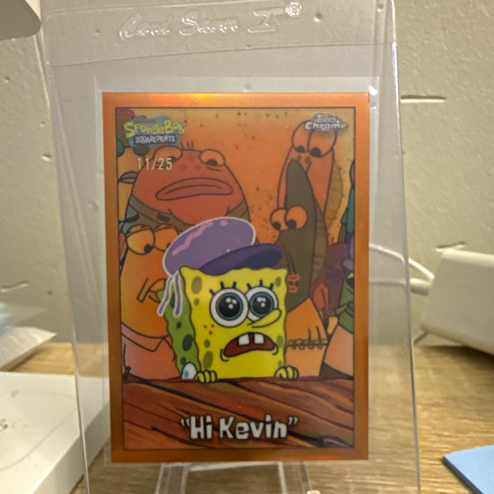 Topps 2025 SpongeBob 25th Anniv Chrome #81 Hi Kevin Parallel 1/25