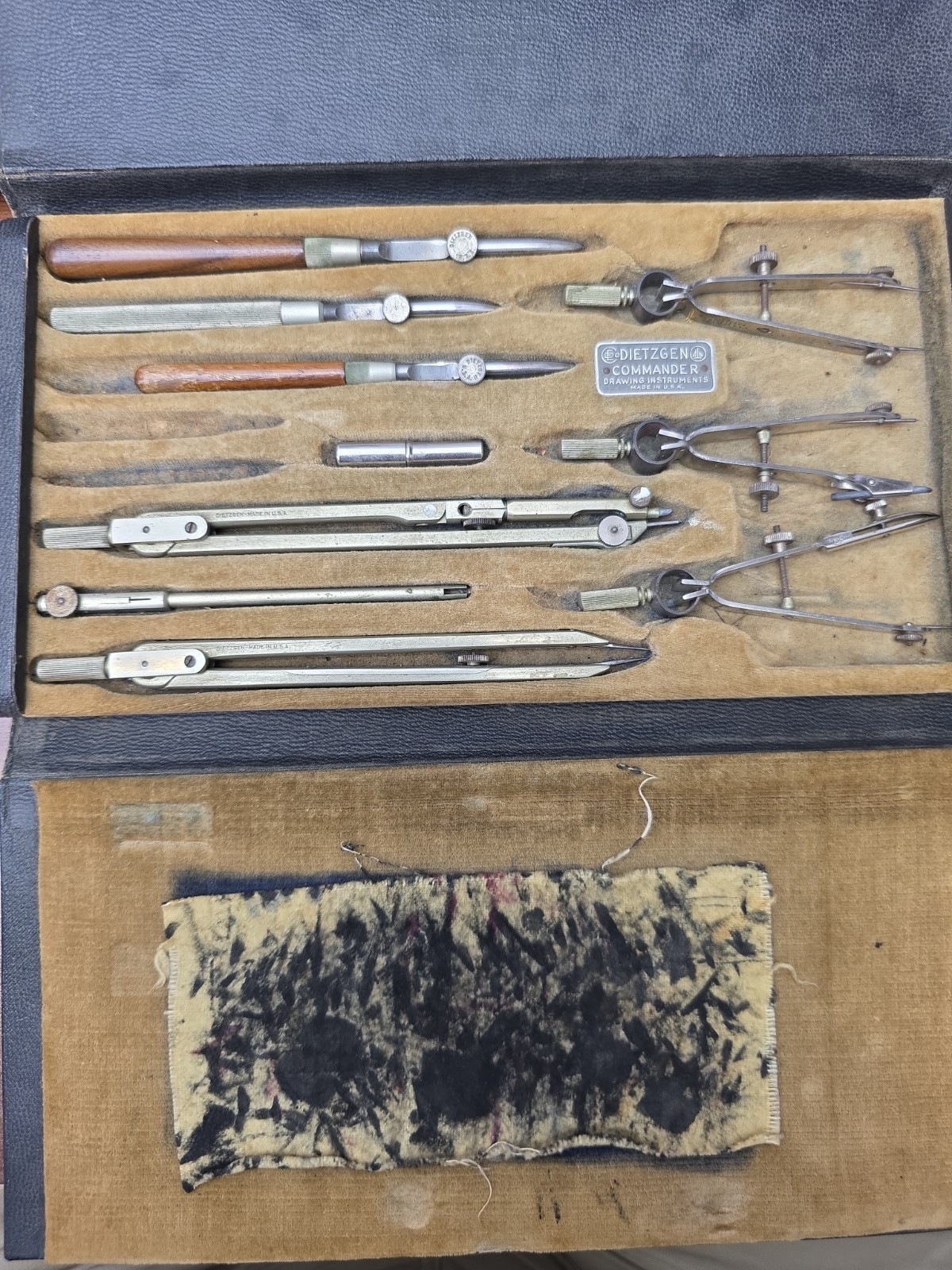 Vintage Dietzgen Commander Drawing Instruments Set Made In USA