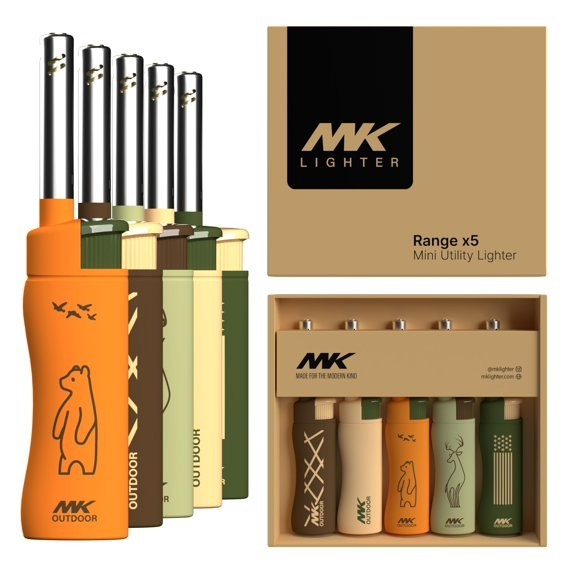 MK Windproof Lighter, rechargeable butane gas, suitable for outdoor use