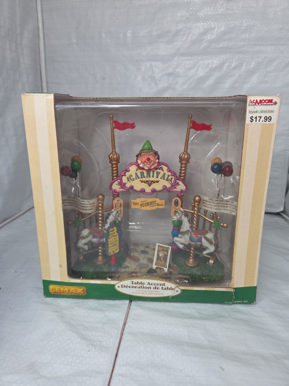 Lemax 63580 Carnival Entryway Entrance Retired Village Table Accent 2006