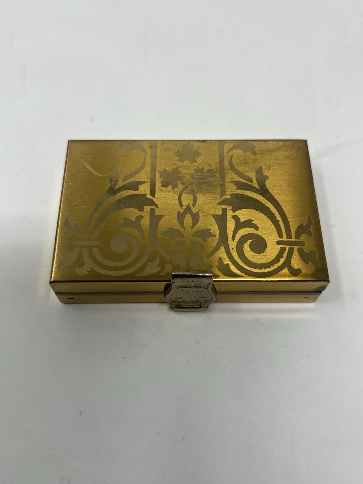 Vintage Elgin American Music Powder Makeup Mirror Compact  