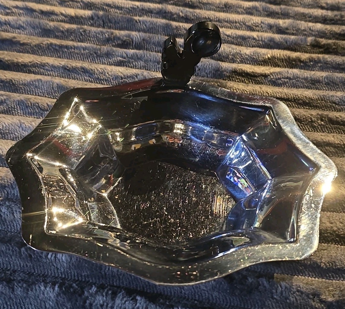 Vintage 1930s Forman Bros Art Deco Chrome Nut Dish Black Bakelite Squirrel 