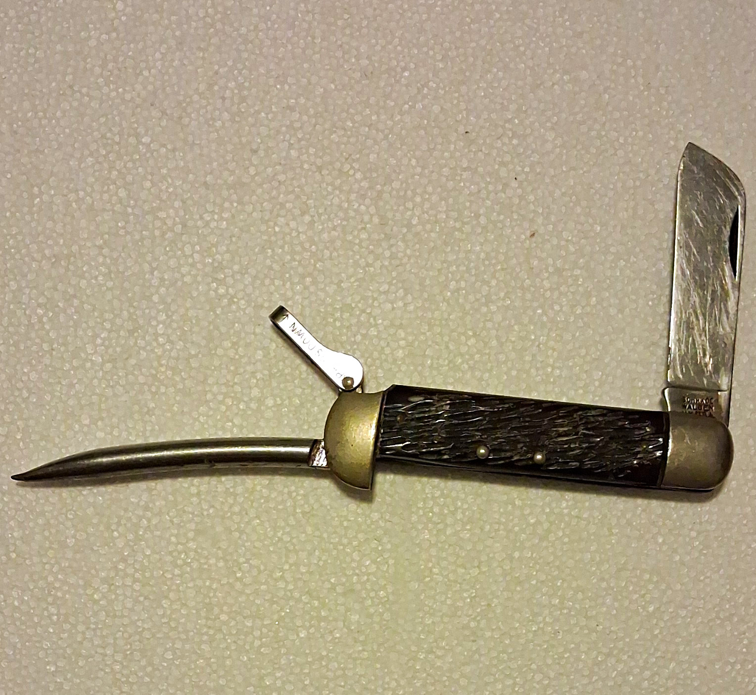 Schrade Walden Vintage 2-Blade Slipjoint Pocketknife Bone Spey/Marlinspike