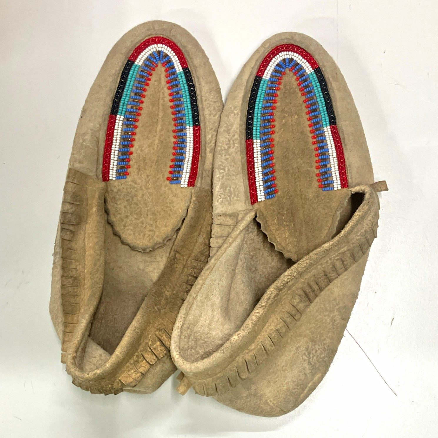 Mid-Century Native American, Sioux Beaded Moccasins