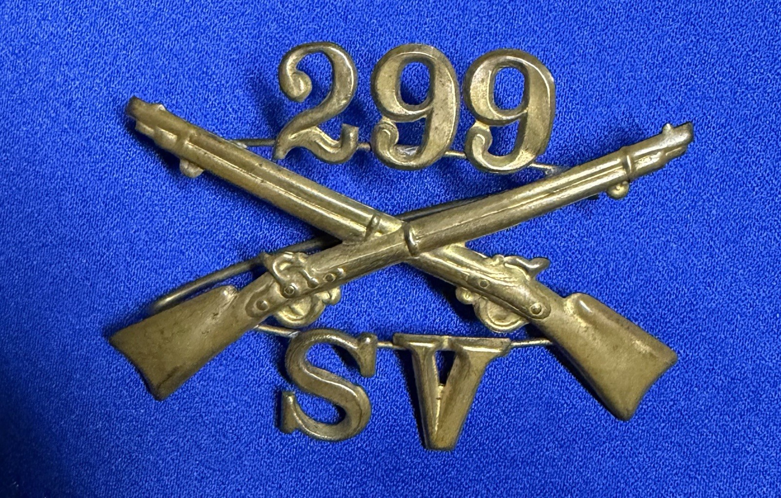 Antique 299 SV Sons of Veterans  Infantry Insignia PIN