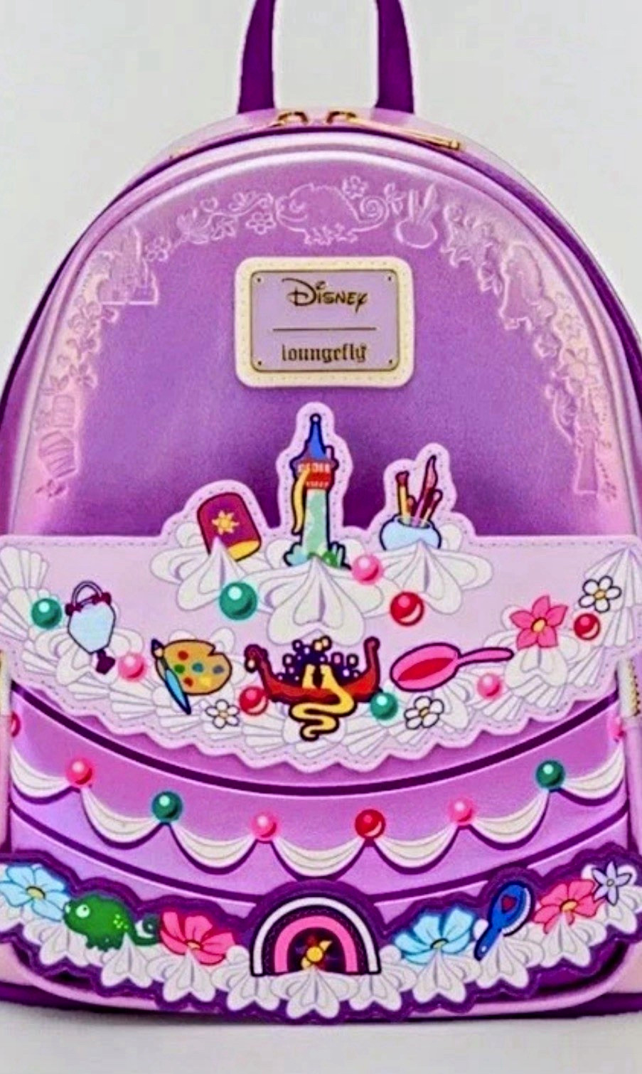 Loungefly Disney Tangled Rapunzel Cake Cosplay Backpack