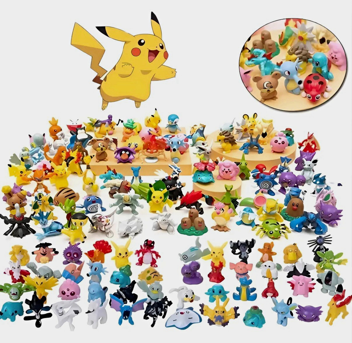144 Pokémon Mini Figures Action Figures Toys Collection Set