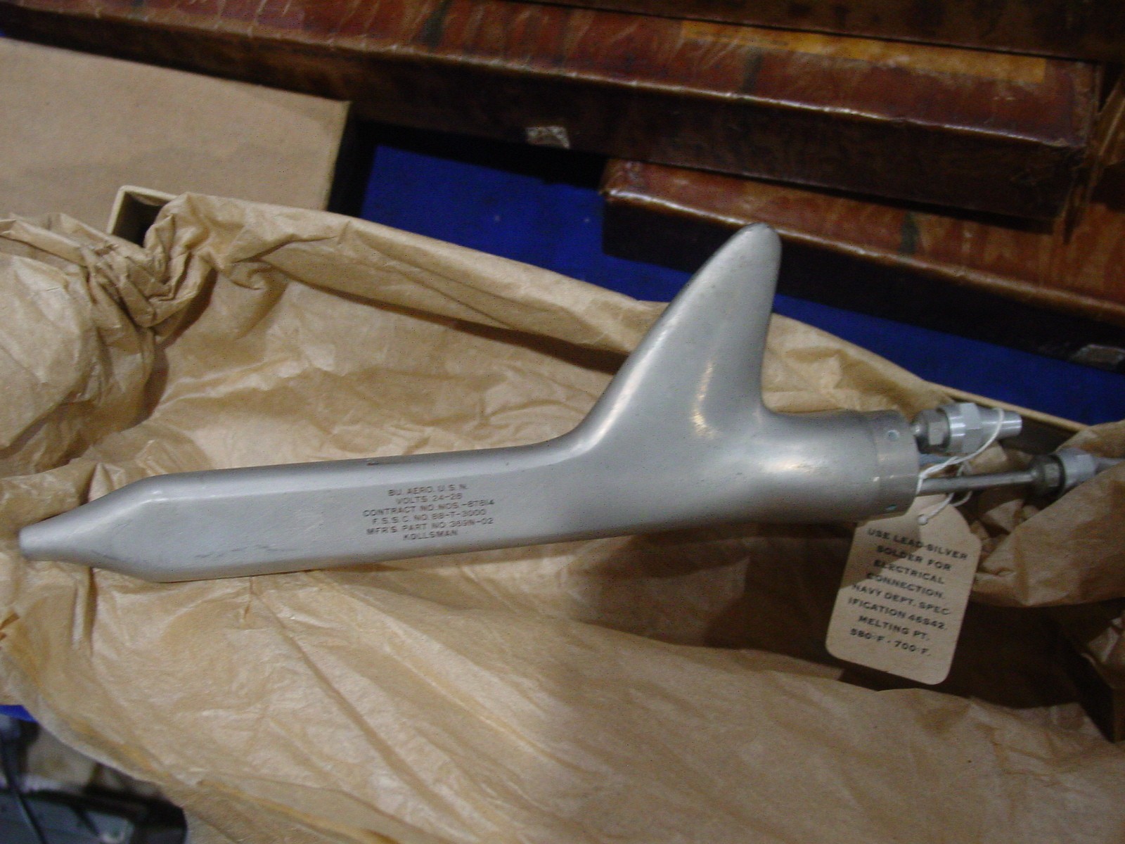 WWII US Aircraft Pitot Tube Kollsman 1943 Heated NOS Original Sealed Box