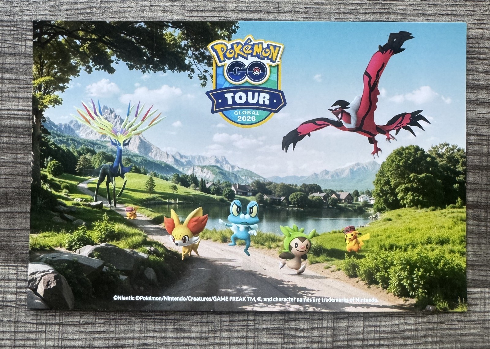 Pokemon Go Kalos Tour 2026 Postcard + stickers