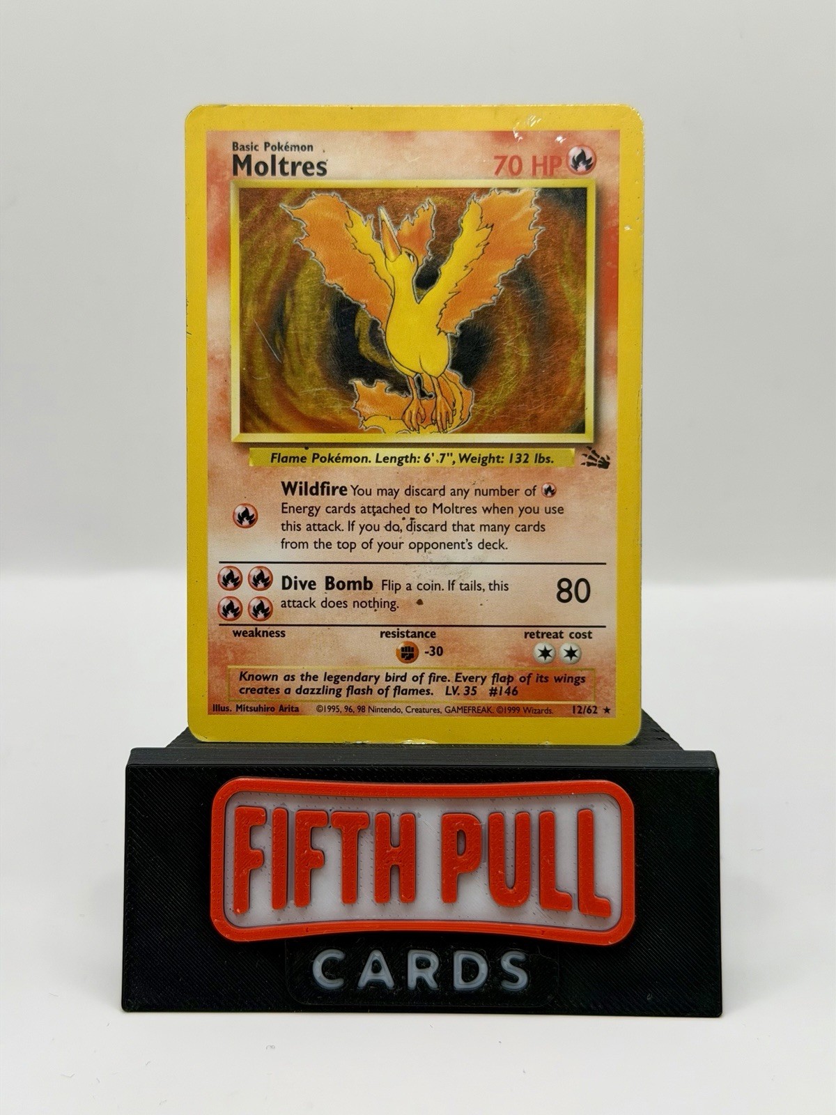 Pokemon Moltres 12/62 Rare Fossil Unlimited Holo