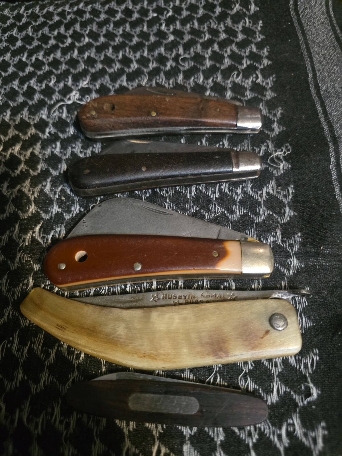 VINTAGE POCKET KNIFE LOT KABAR QUEEN PRIMBLE HAWKBILL POCKET KNIFE 
