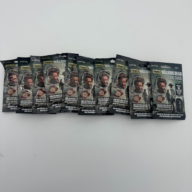 🧟 The Walking Dead AMC Season 4 Dog Tags Lot of 10 New and Unopened  🧟