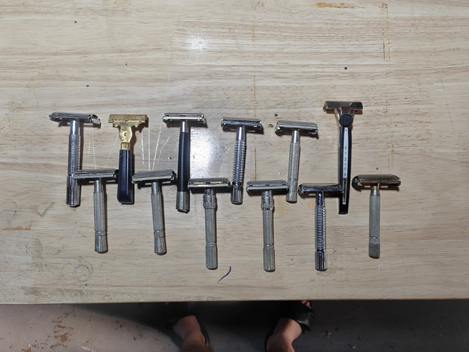 Gillette/Schick Safety Razor/Straight Razor Lot w/ Shaving Items