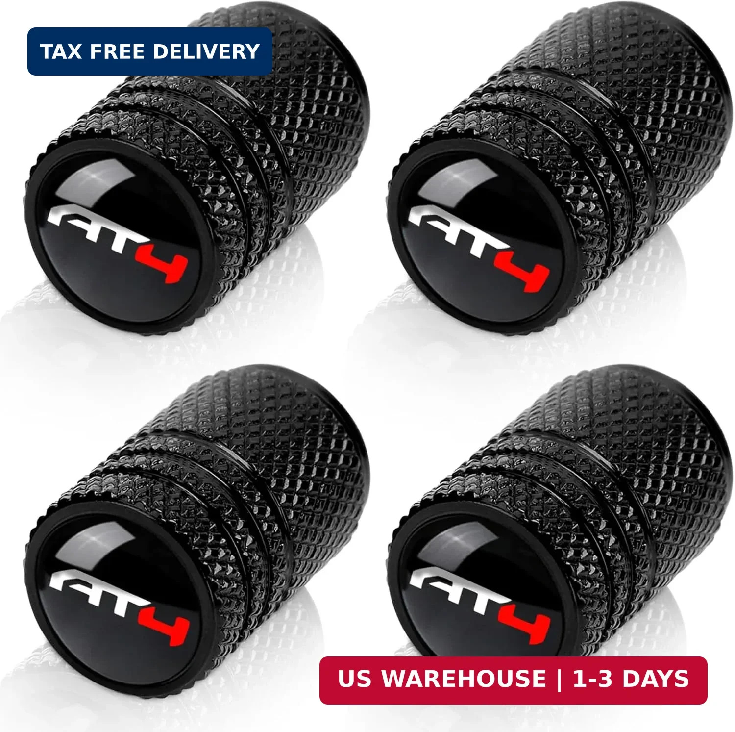 4pcs Tire Valve Stem Caps, Compatible with GMC AT4 Series Stem Cap Universal Car
