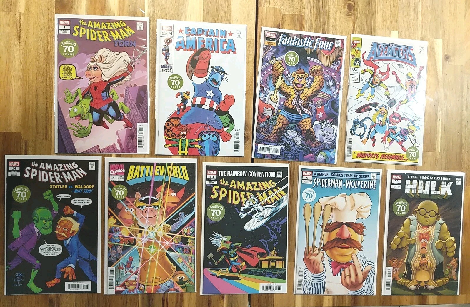 Marvel Muppets 70th Anniversary Variant Cover Set of 9 Comics | NM Marvel Muppets 70th Anniversary Variant Cover Set of 9 Comics | NM