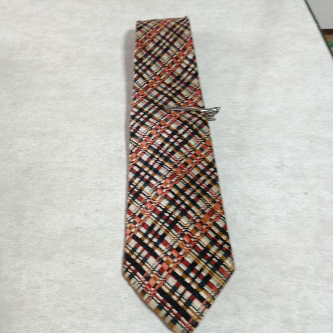 Nishijin-Ori/Nishijin Textile Colorful Check Pattern With Tie Pins Pre-owned K