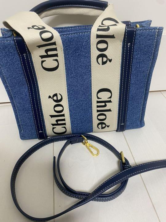 New and Unused Chloe Tote Bag woody Denim Small