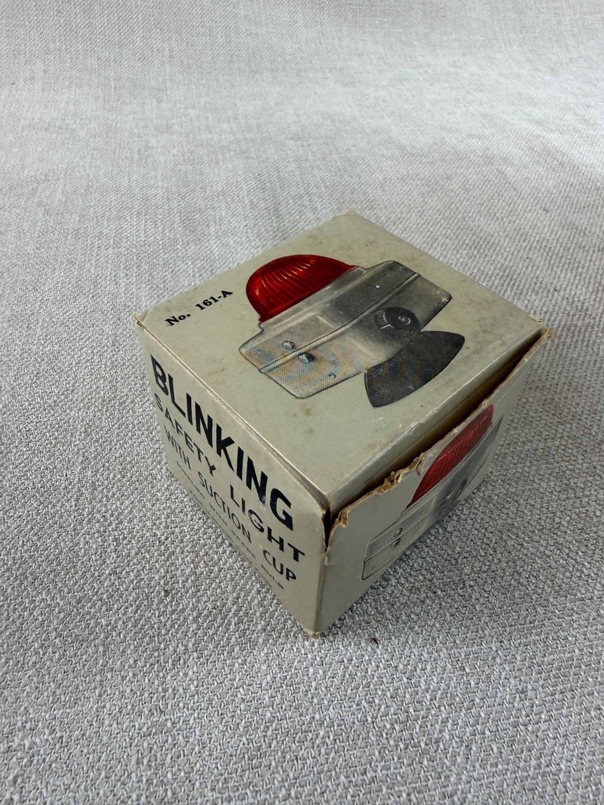 Vintage Flashing Blinking Suction Safety Light In Original Box Working