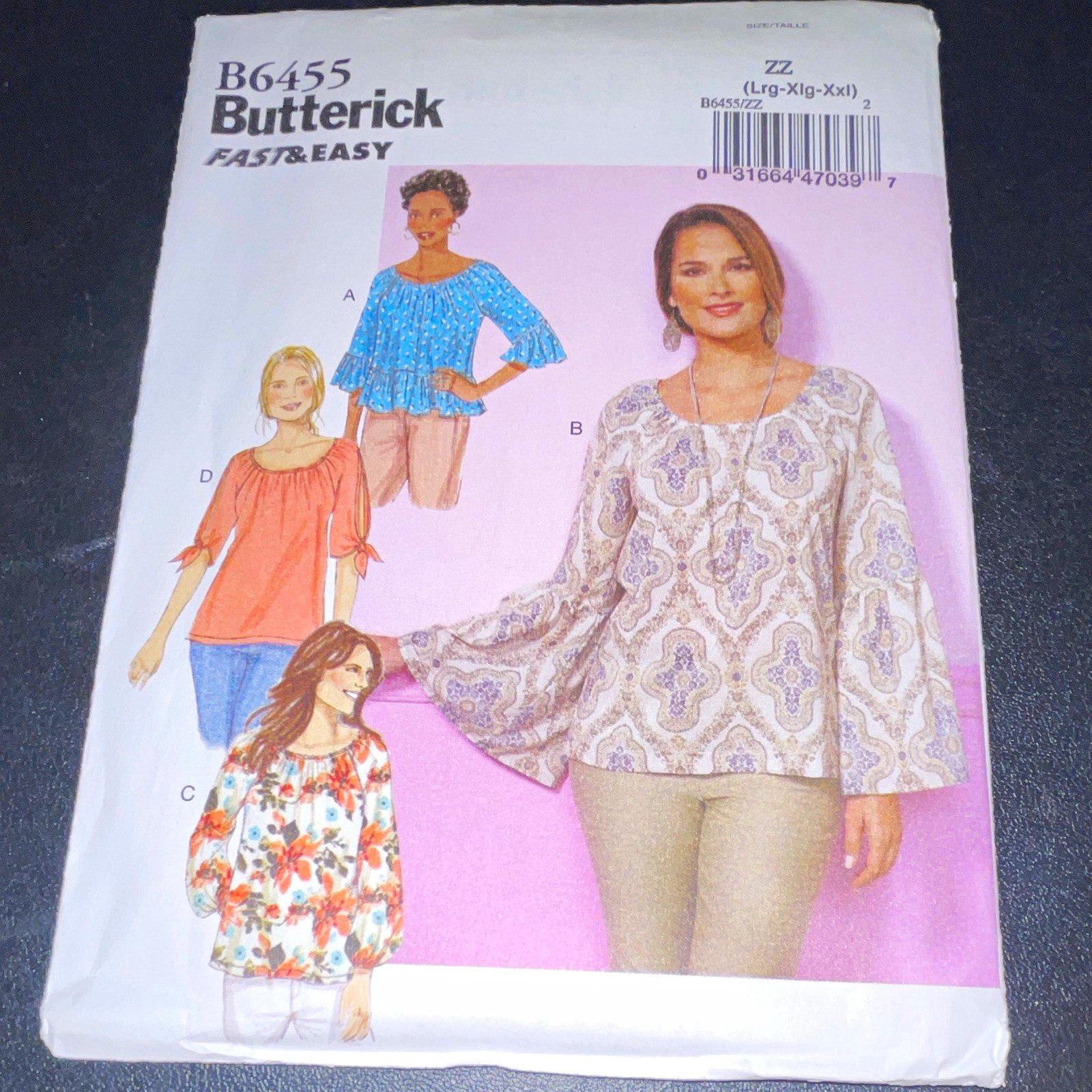 Butterick B6455 Very Easy Women’s Top Sewing Pattern Contemporary Original