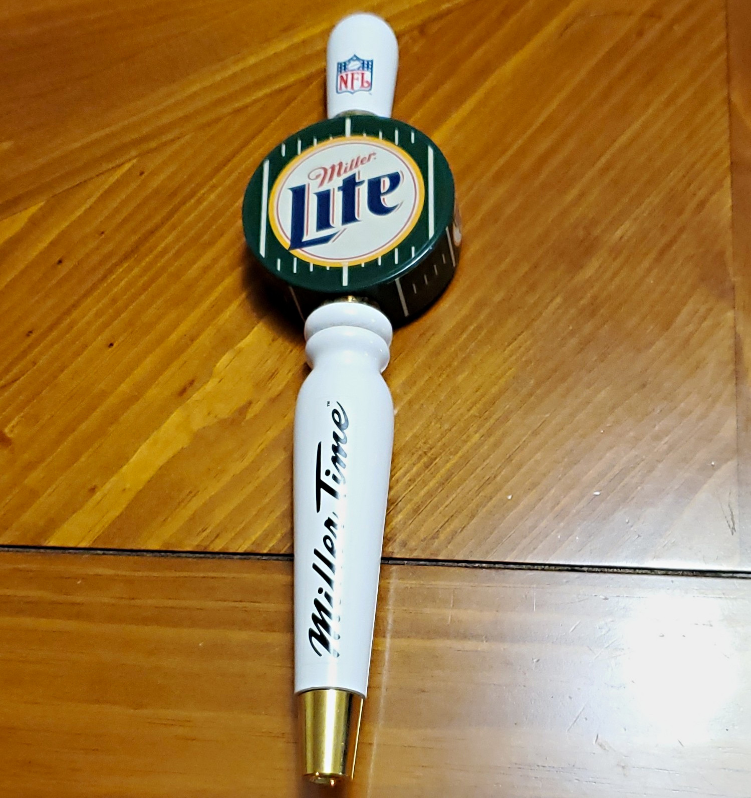Vintage Nos Miller Lite NFL Football Field Miller Time Beer Tap Handle 1990s