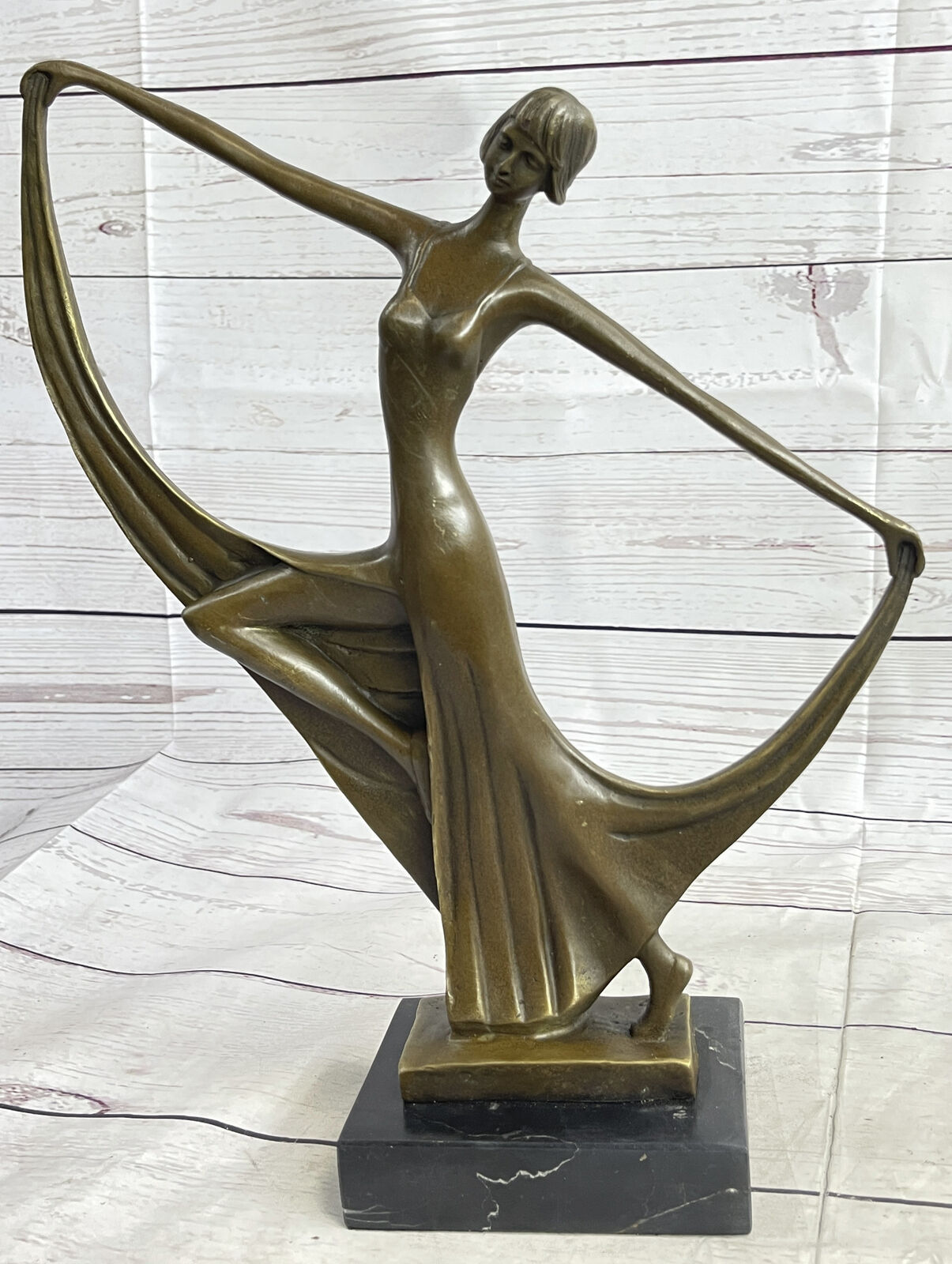 	Original Milo Acrobat Dancer Bronze Sculpture Statue Art Deco Home Office Figu