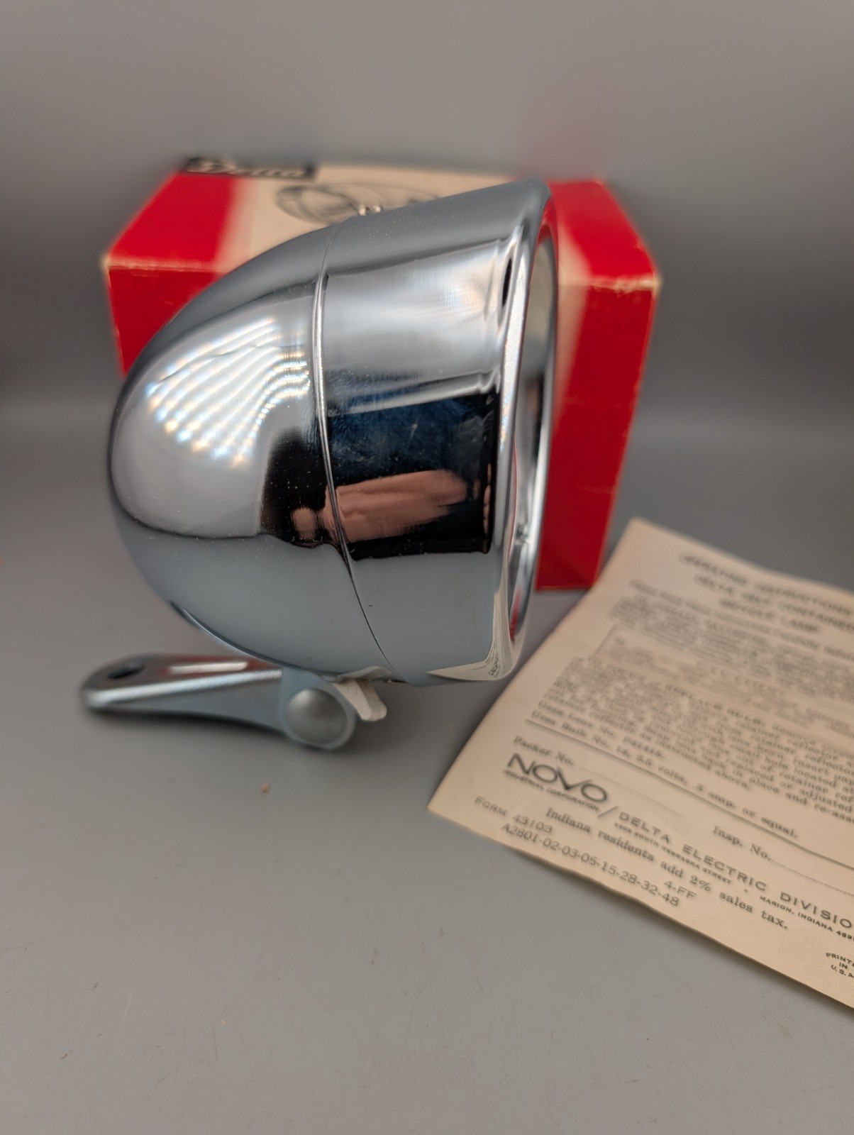 Vintage SCHWINN DELTA Road Liter Bicycle Head Light 1960's Bike NOS in Box