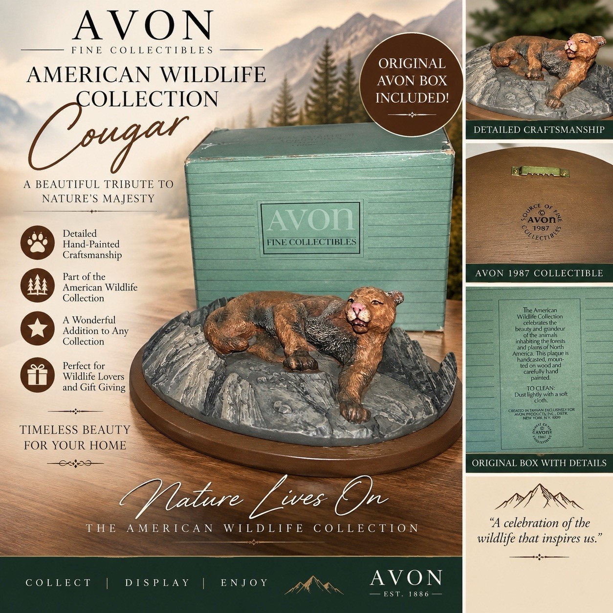 Vintage 1987 Avon American Wildlife Collection \