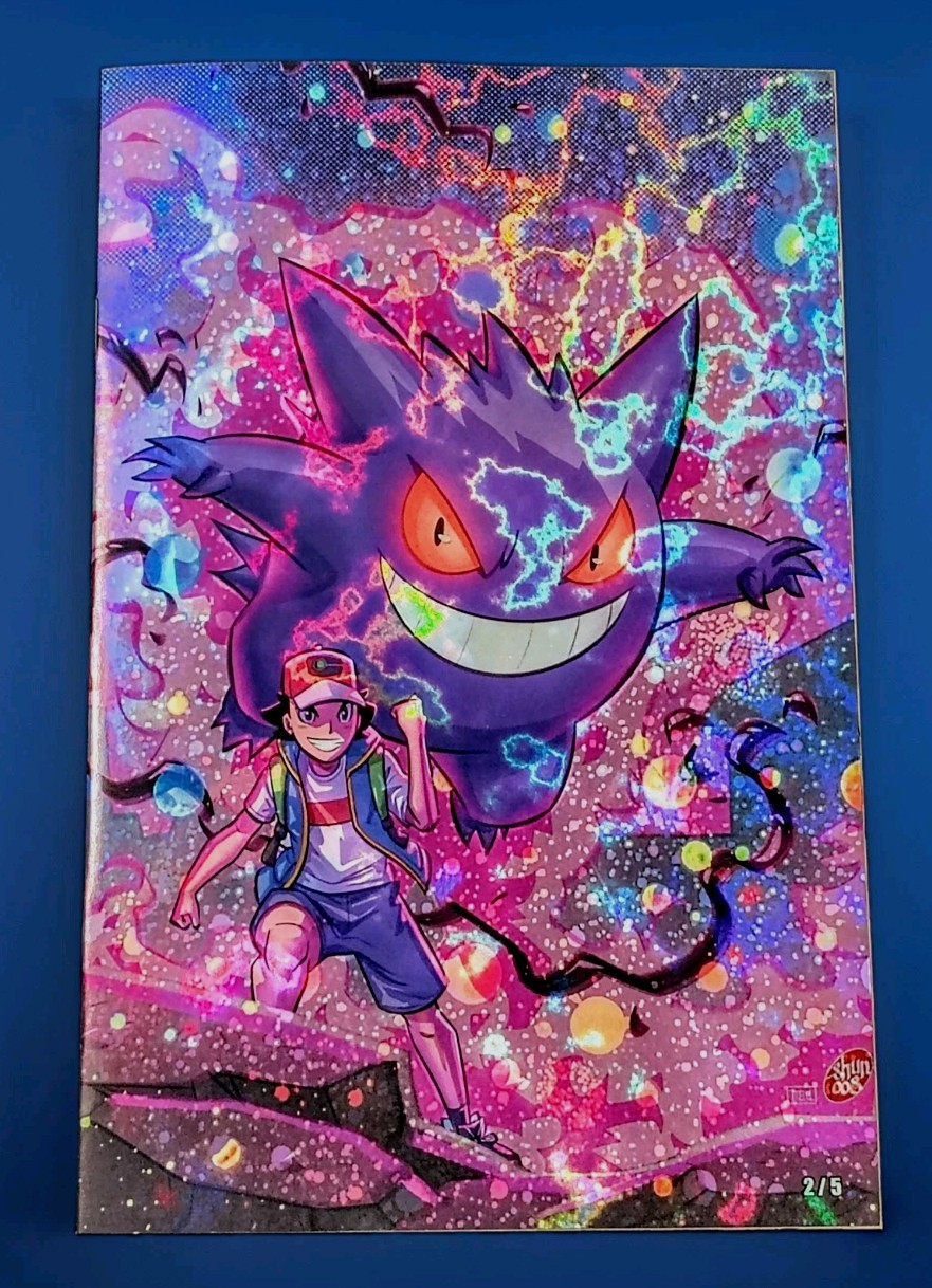Fandom Finds Ash And Gengar Magma Foil Virgin Variant #2/5 Rare Comic Art Book