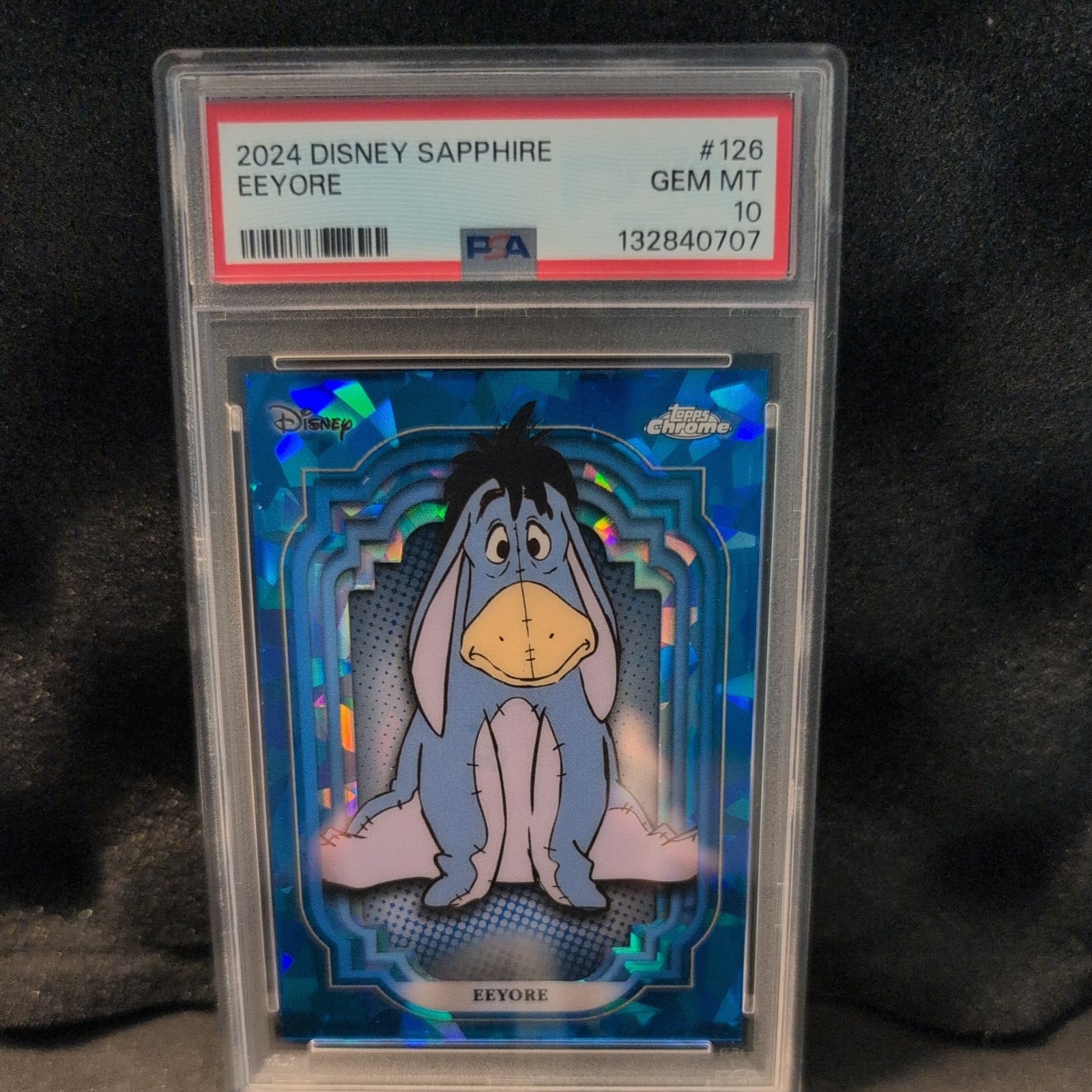 Eeyore 2024 Topps Chrome SAPPHIRE Edition #126 GEM MINT PSA 10 Winnie the Pooh
