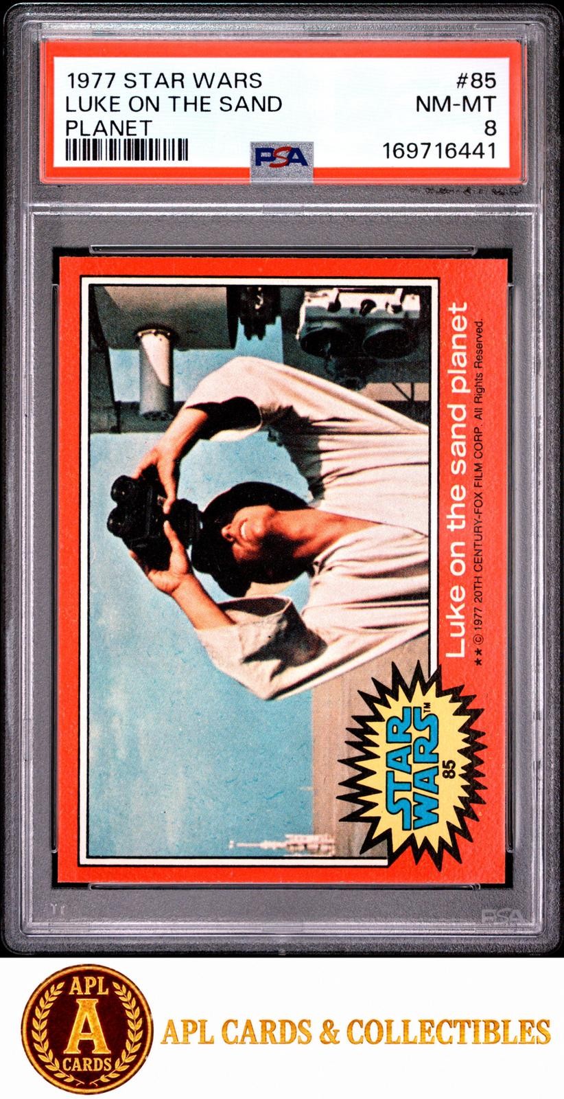 1977 Star Wars Luke On The Sand #85 Planet PSA 8