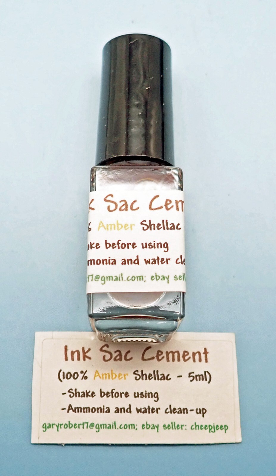 Vintage Fountain Pen Ink Sac Sack Diaphragm Cement Sealant Adhesive Shellac