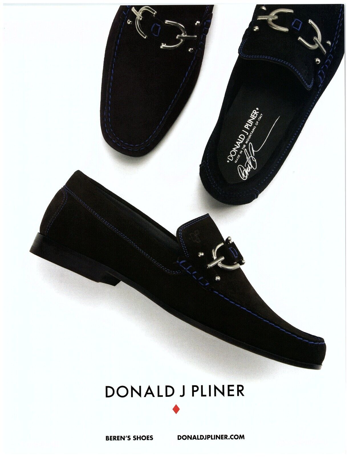 2013 Donald J Pliner Dress Shoes Print Ad Beren\'s Made in The Mountains of Italy