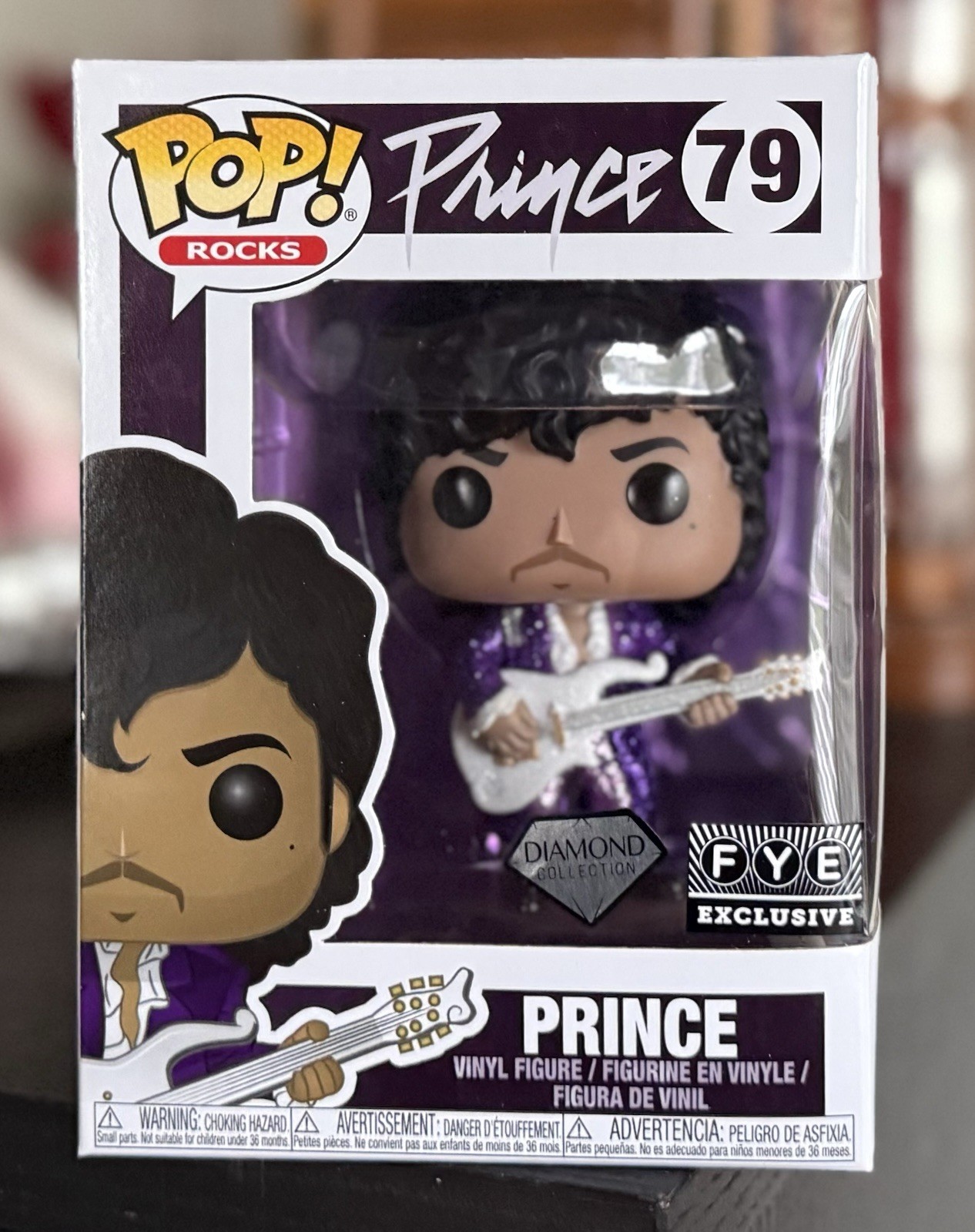Funko Pop Rocks: Prince (Purple Rain) #79 FYE Diamond Glitter Exclusive