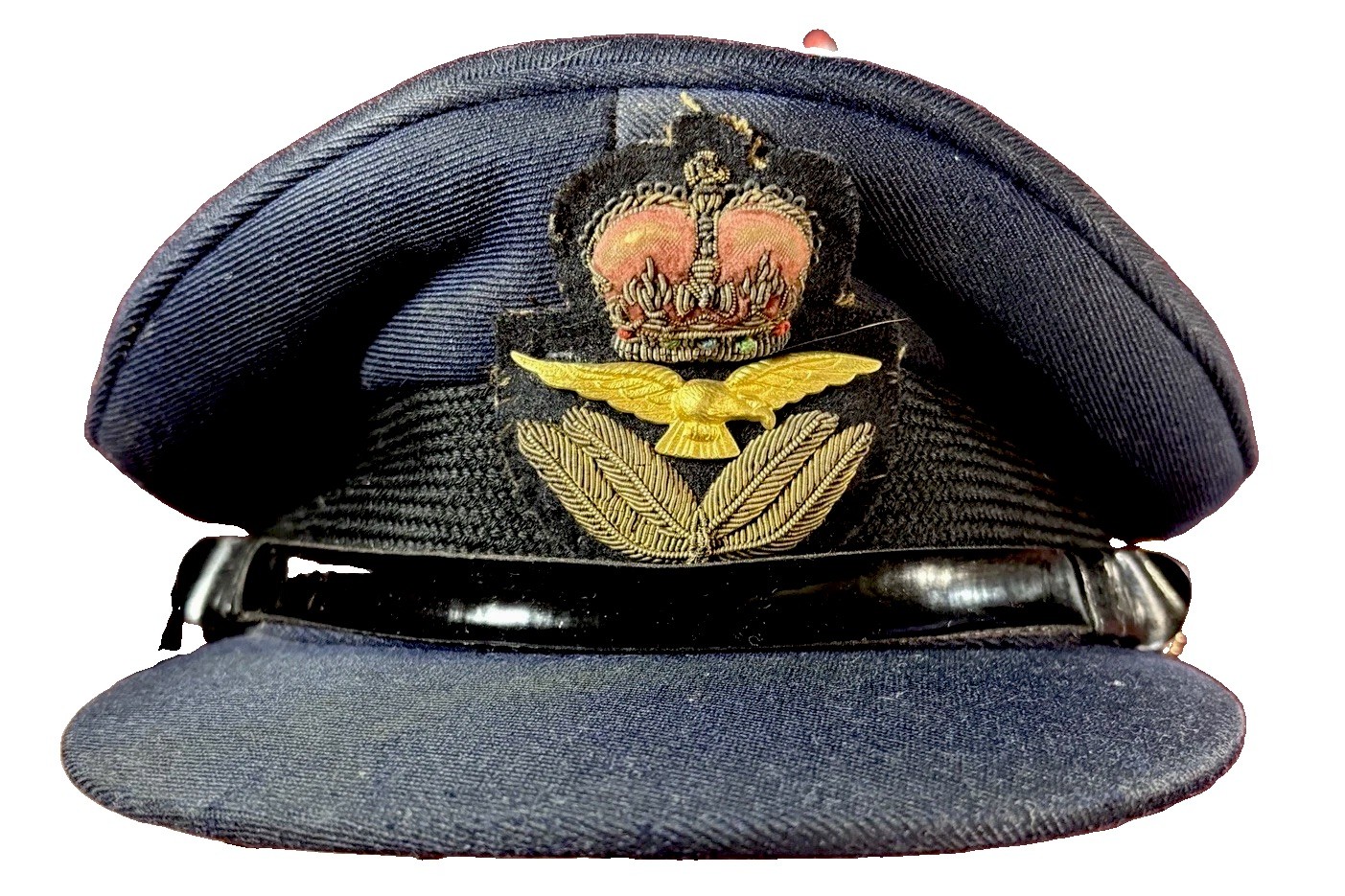 WWII Officer Crusher Cap  Bullion Badge RAAF Australia CGCF Sz 6 7/8 Nice Cond
