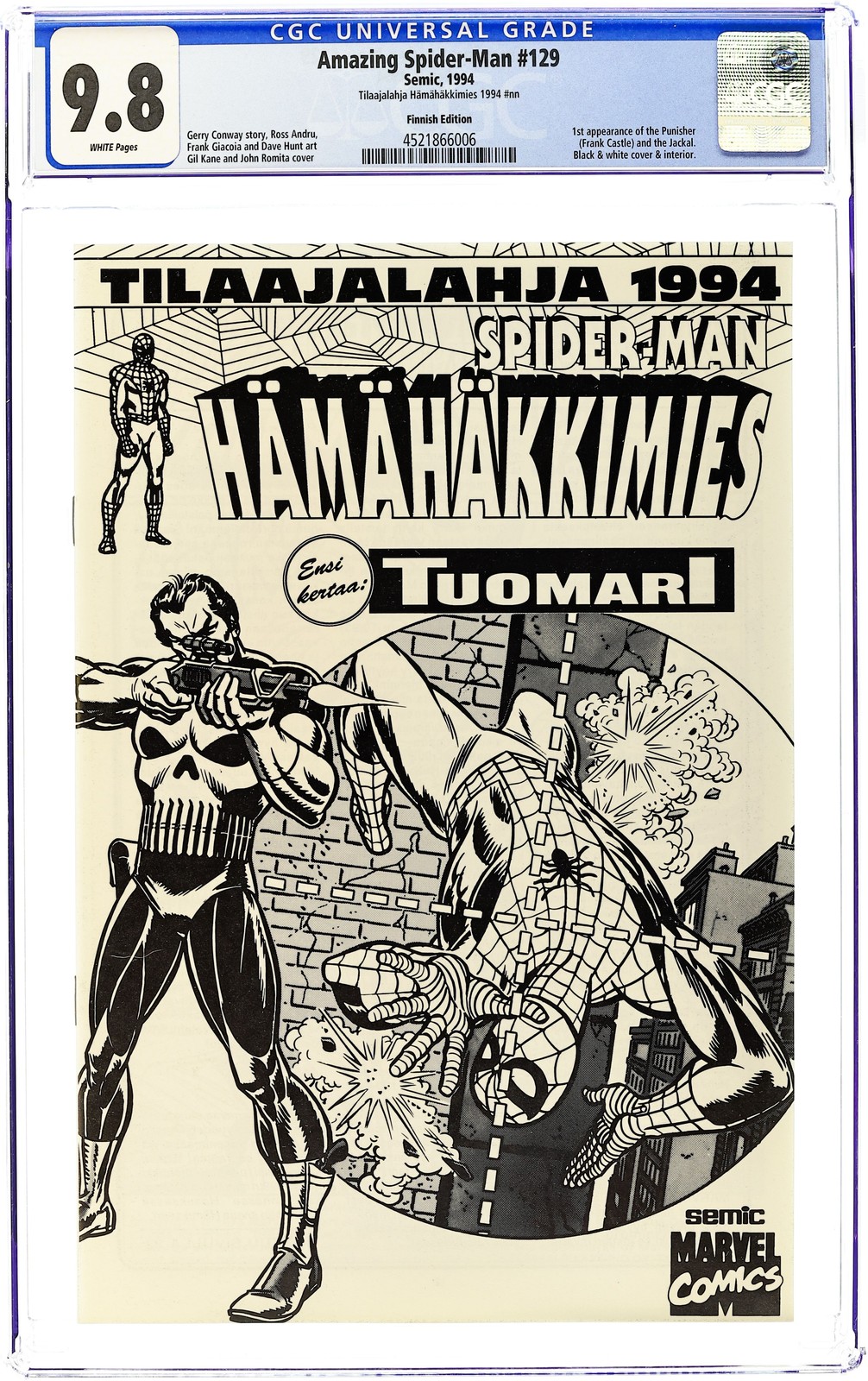 Hamahakkimies Tilaajalahja Spider-Man Subscriber Gift 1994 CGC 9.8 4521866006