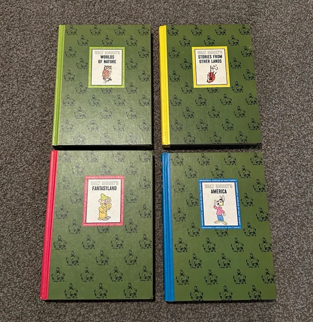 Vintage Wonderful Worlds of Walt Disney Book Collection - Set of 4