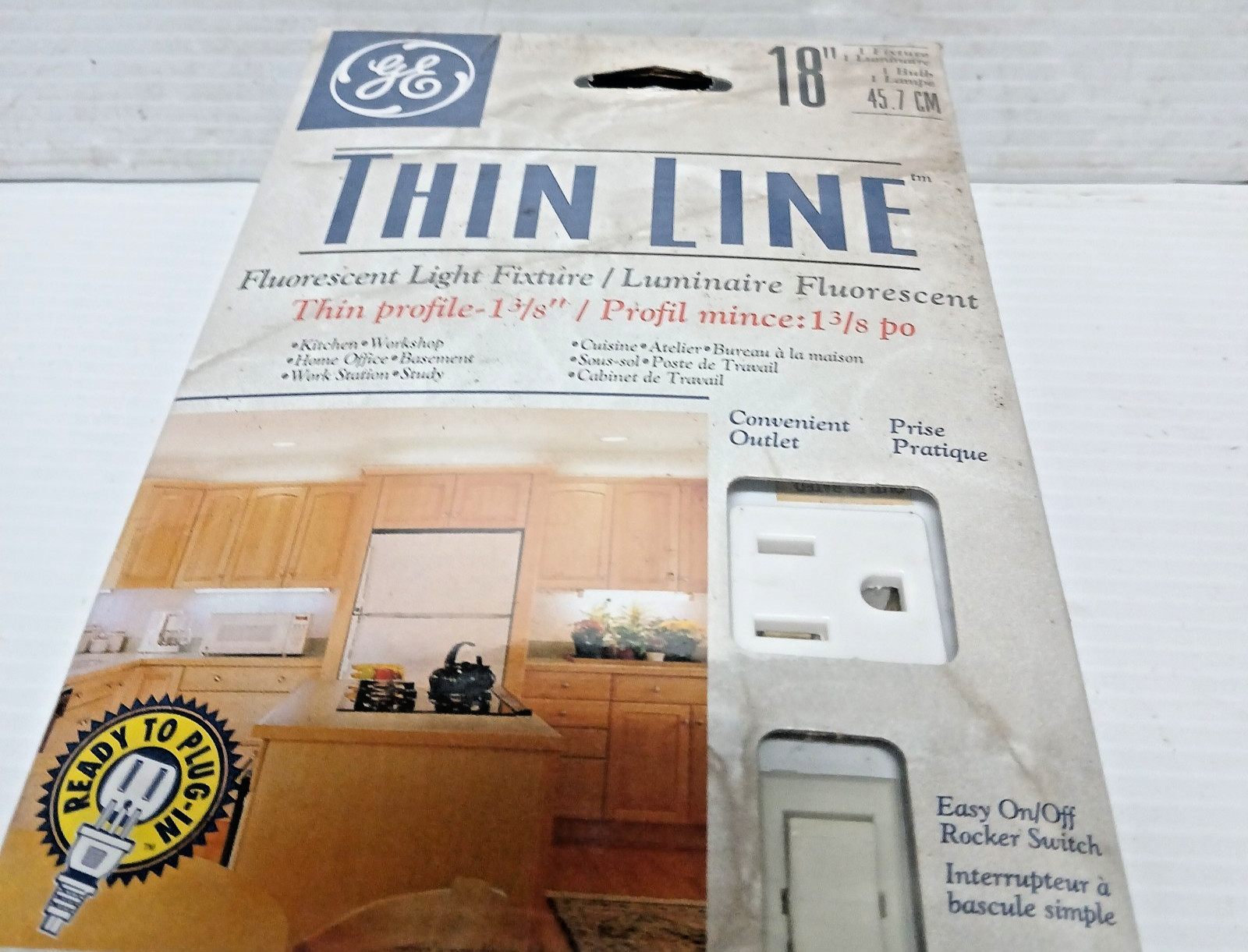 Vintage General Electric “Thin Line” 18” Fluorescent Light Fixture