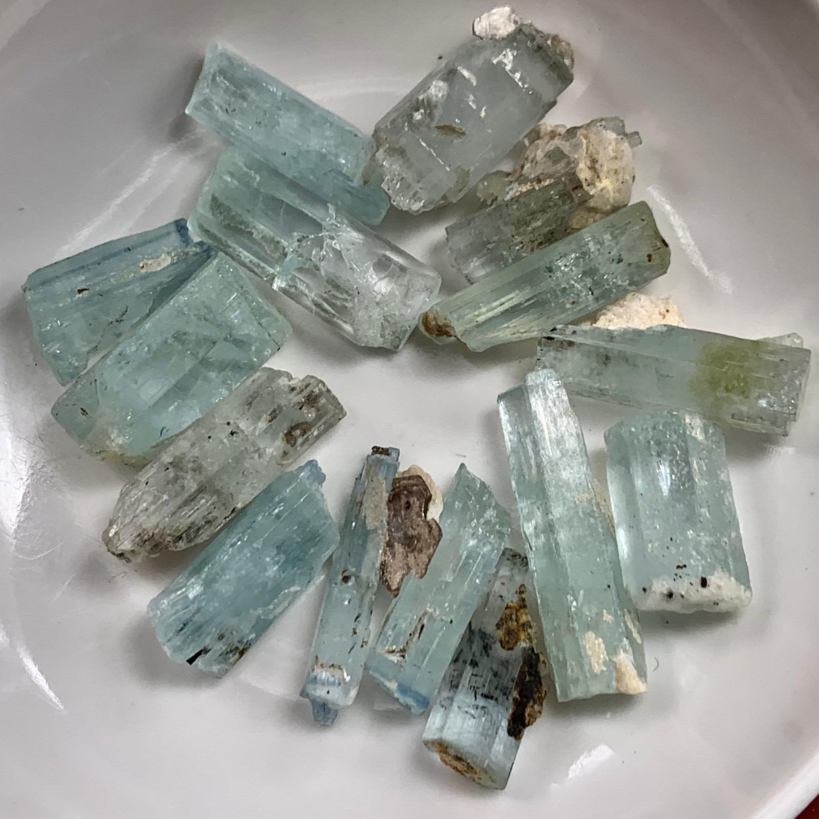 162 CT Terminated Natural Aquamarine Crystals lotFrom Skardu Pakistan