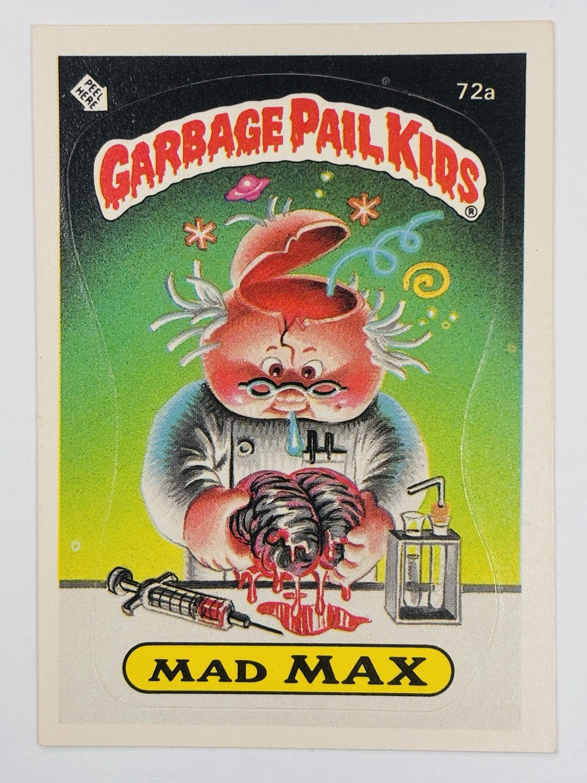 1985 Topps Garbage Pail Kids GPK -Series 2 -Glossy #72a MAD MAX (EX) SEE PICS