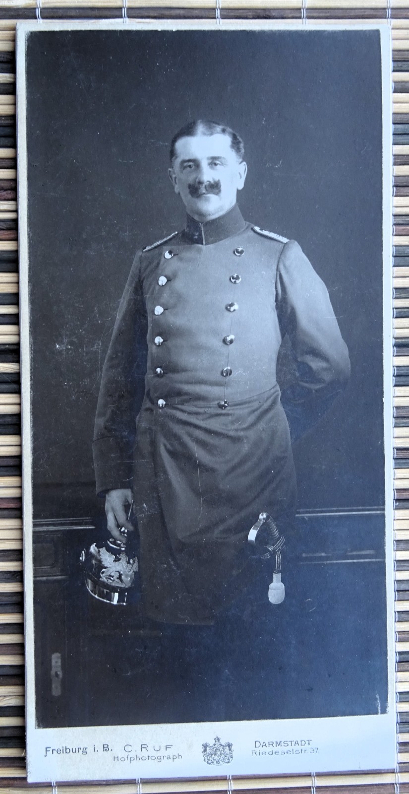 German Imperial Senior Officer. C. Ruf, Court photographer 1907 Cabinet Portrait