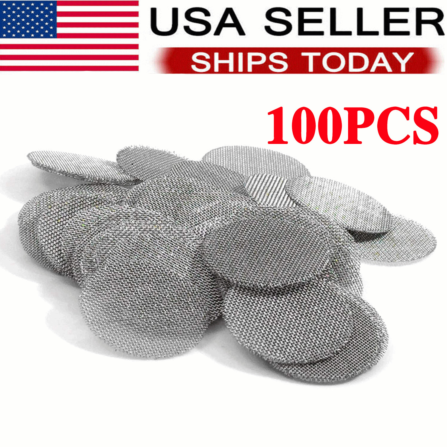 New Pipe Screens Stainless Steel Metal Tobacco Smoking Pipe Filters 3/4 Inch
