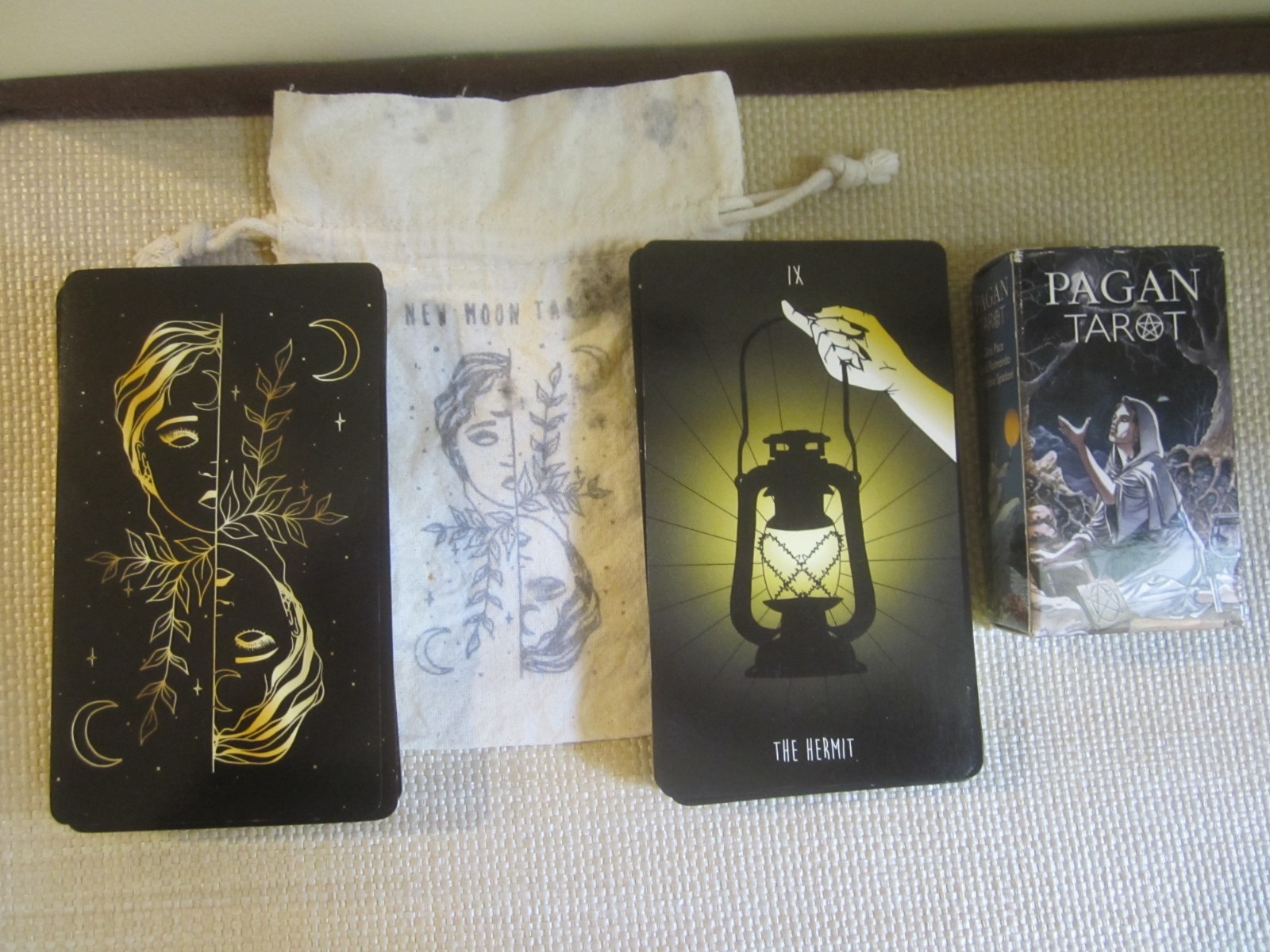 Lot of 2 Decks of Tarot Cards New Moon & LoScarabeo Pagan Tarot