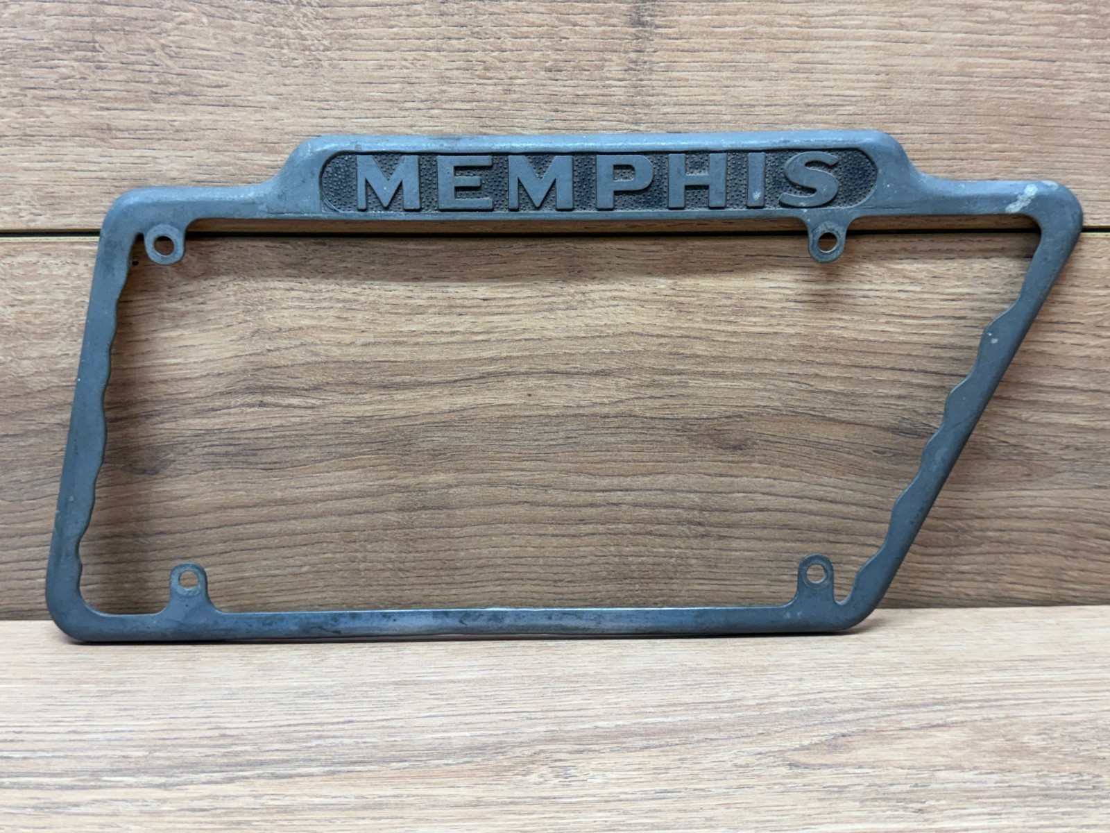 Vintage 1950s Tennessee State Shape License Plate Frame Memphis So Calif Plating
