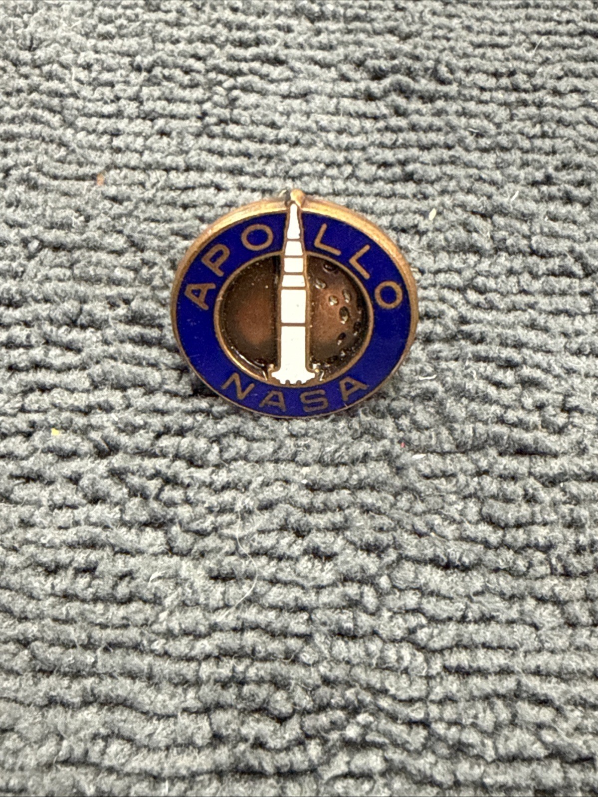 Vintage 1960s NASA Apollo Lapel Pin - Crest Craft Enamel