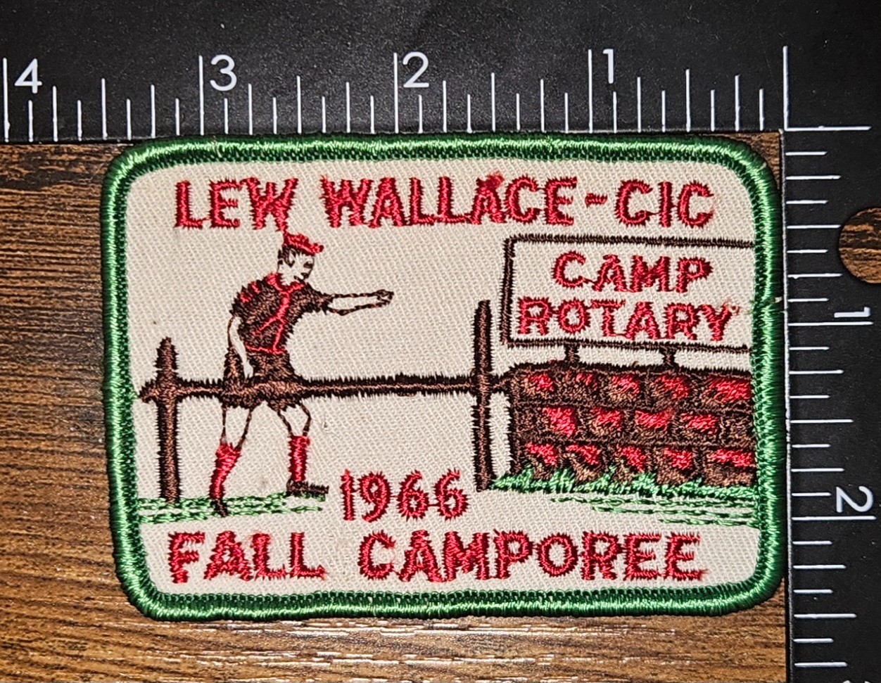 Lew Wallace Central Indiana Council Camp Rotary 1966 Camporee BSA Patch
